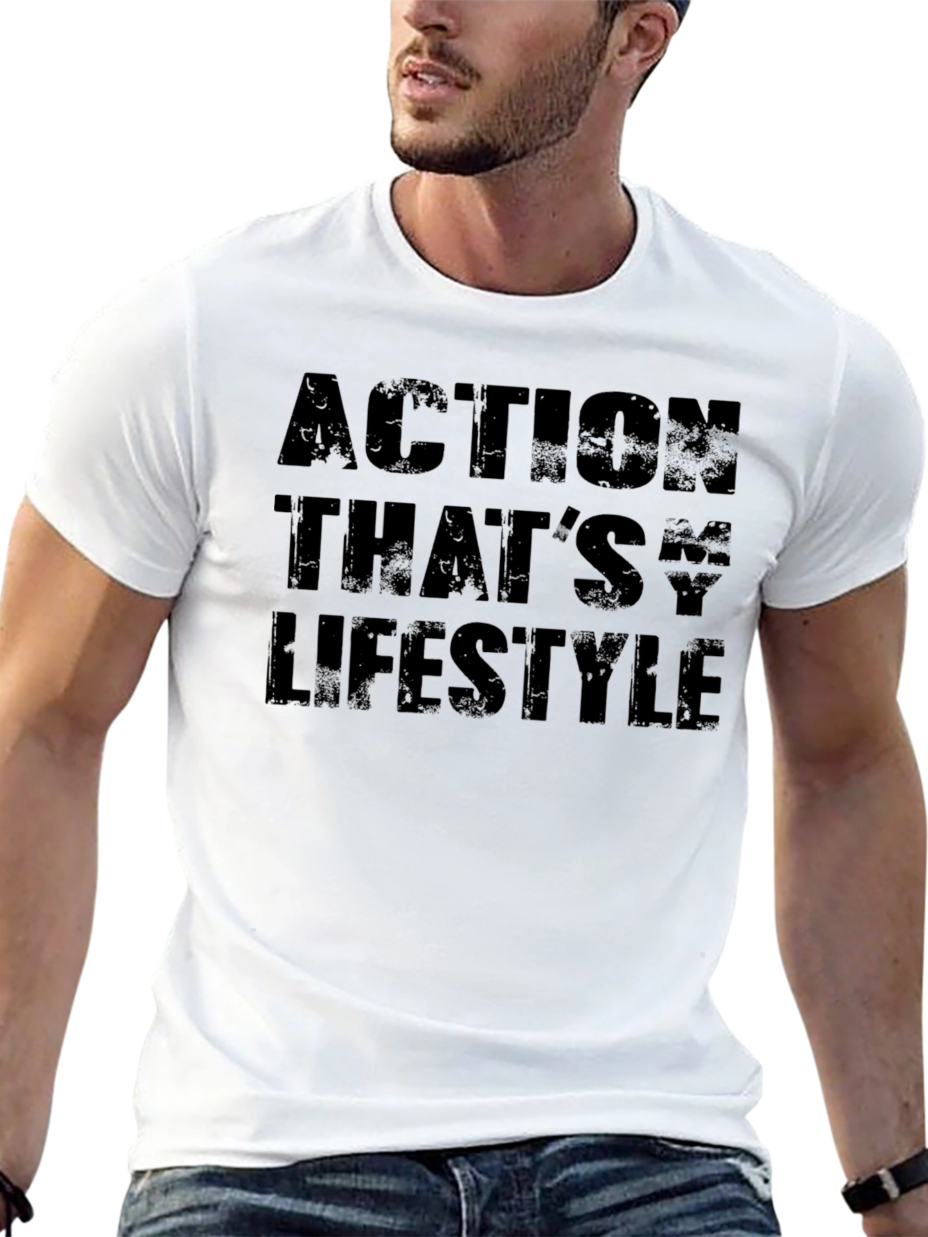 Action Lifestyle Black Graphic Tee