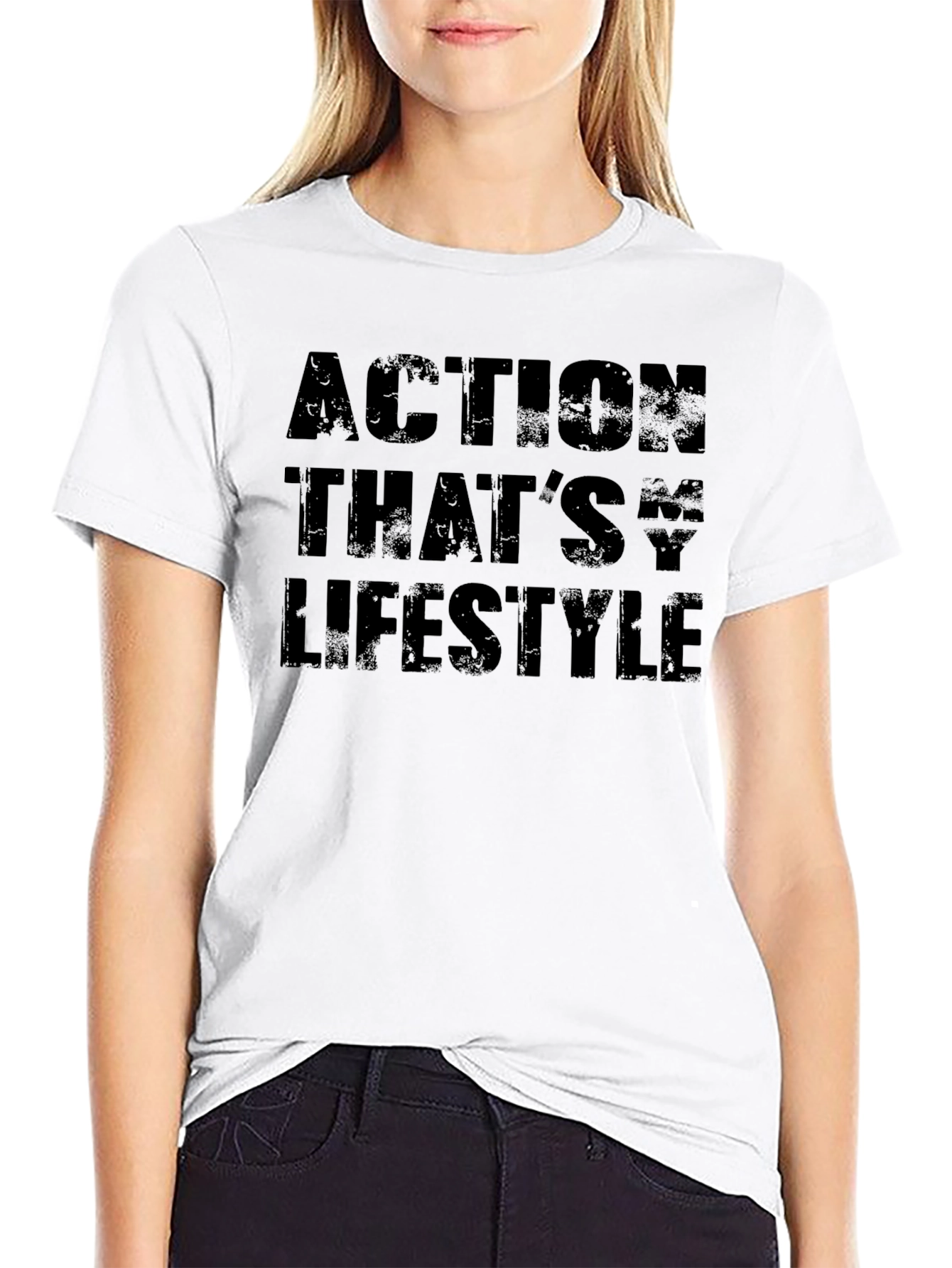Action Lifestyle Black Graphic Tee