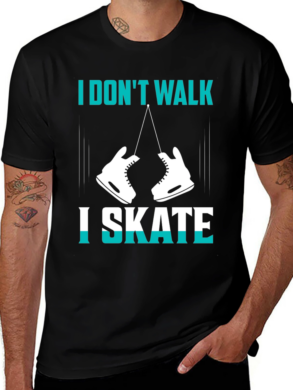 I Dont Walk I Skate Graphic T-Shirt
