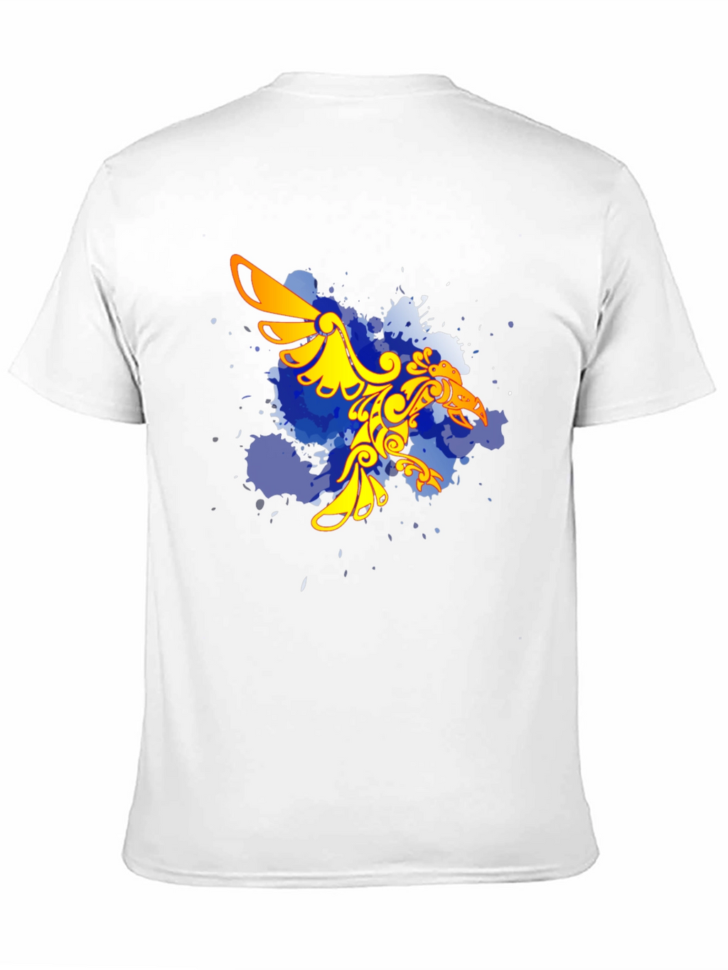 Stylish Black T-Shirt with Unique Bird Design