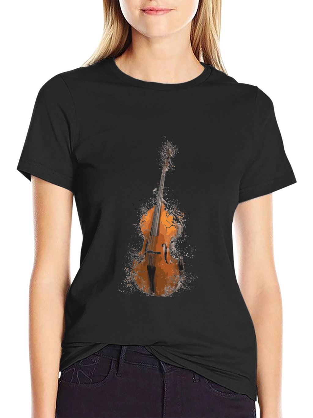 Cool Upright Bass Graphic Tee - Musicians T-Shirt