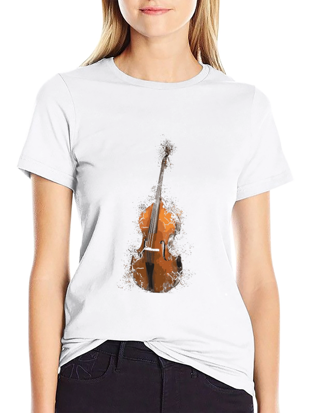 Cool Upright Bass Graphic Tee - Musicians T-Shirt
