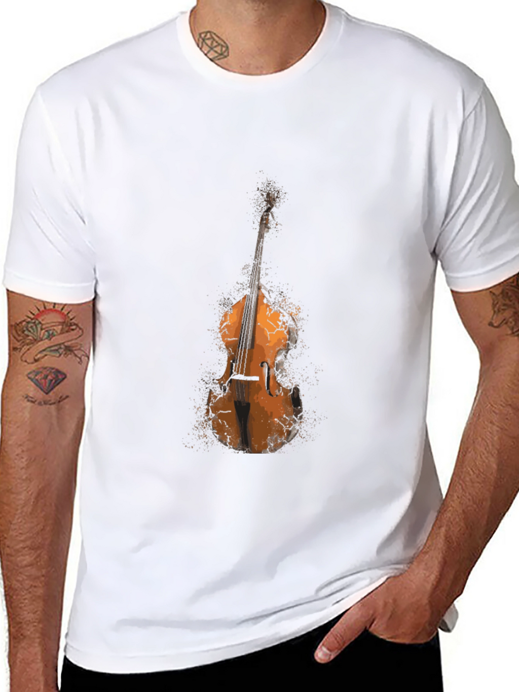 Cool Upright Bass Graphic Tee - Musicians T-Shirt