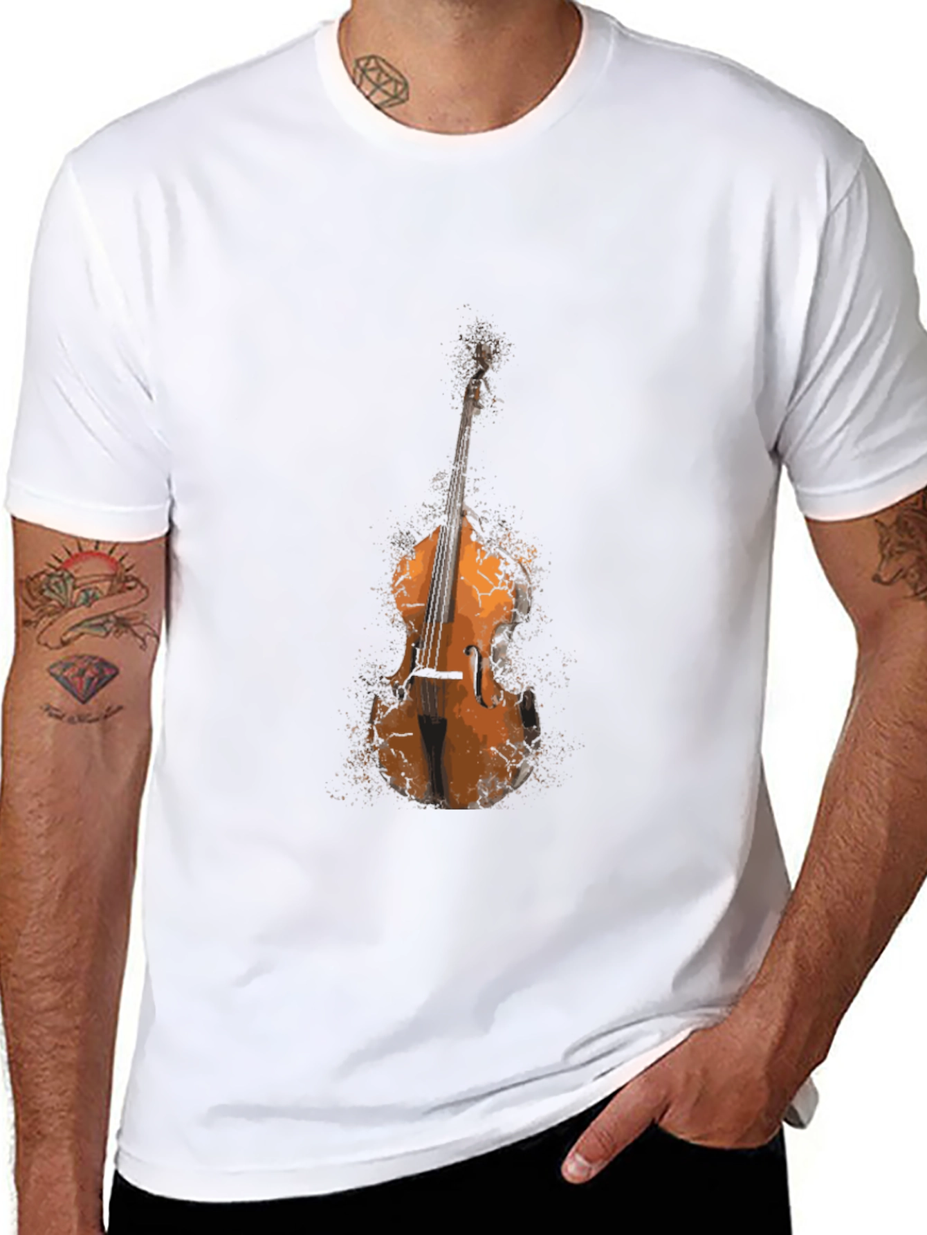Cool Upright Bass Graphic Tee - Musicians T-Shirt