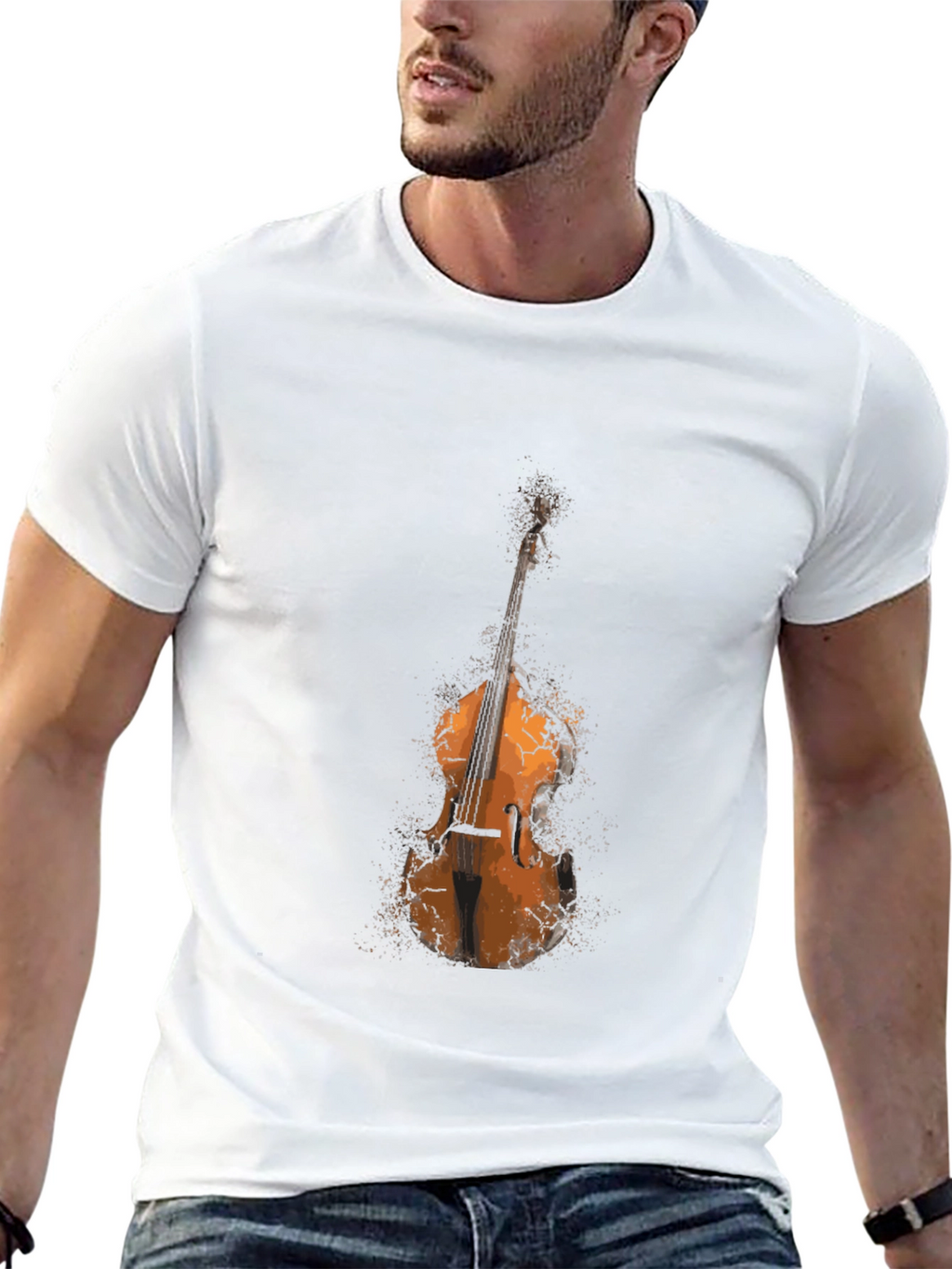Cool Upright Bass Graphic Tee - Musicians T-Shirt