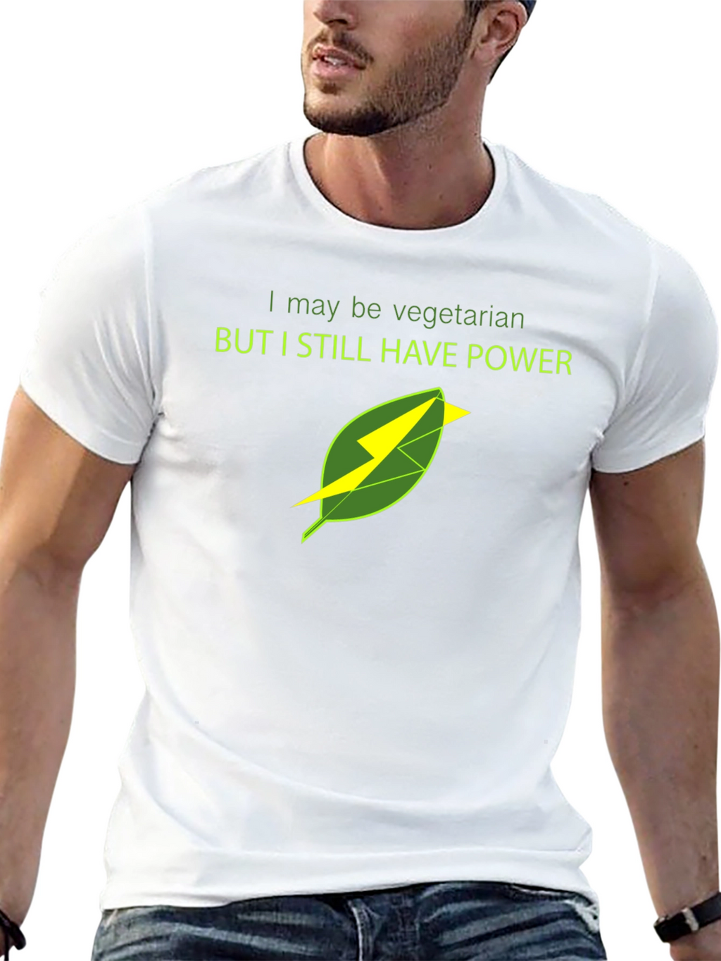 Vegetarian Power T-Shirt - Bold Graphic Tee