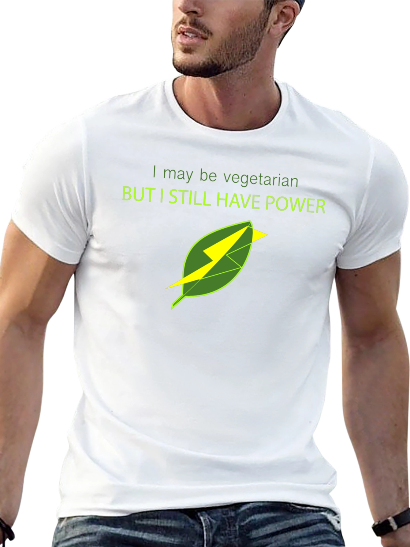 Vegetarian Power T-Shirt - Bold Graphic Tee