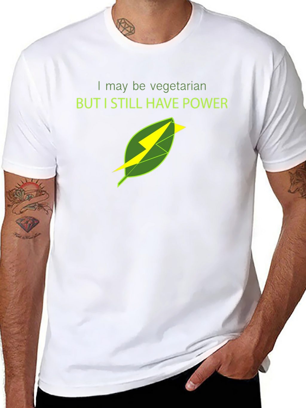 Vegetarian Power T-Shirt - Bold Graphic Tee