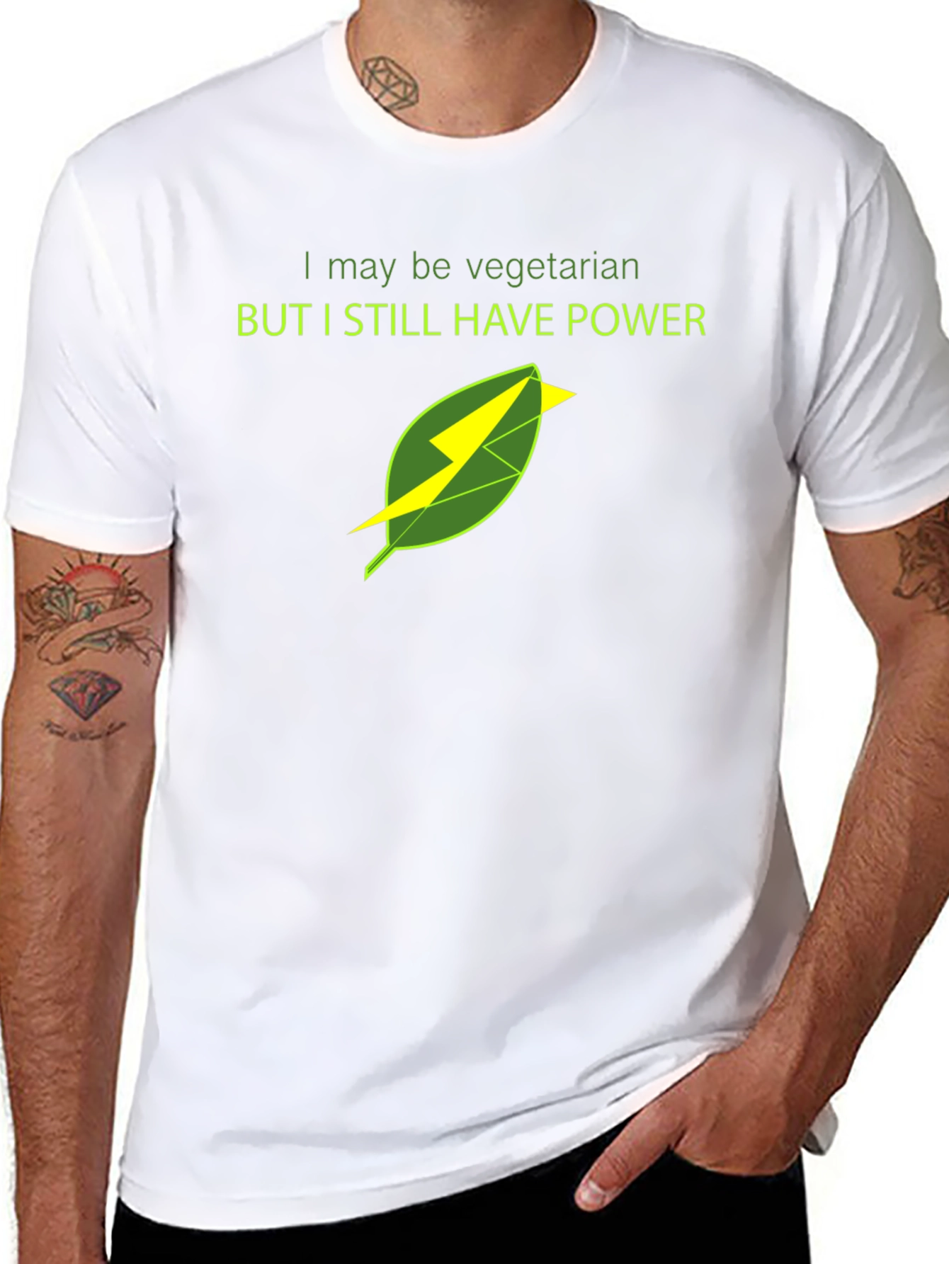 Vegetarian Power T-Shirt - Bold Graphic Tee
