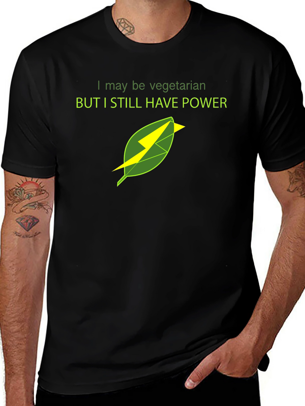 Vegetarian Power T-Shirt - Bold Graphic Tee