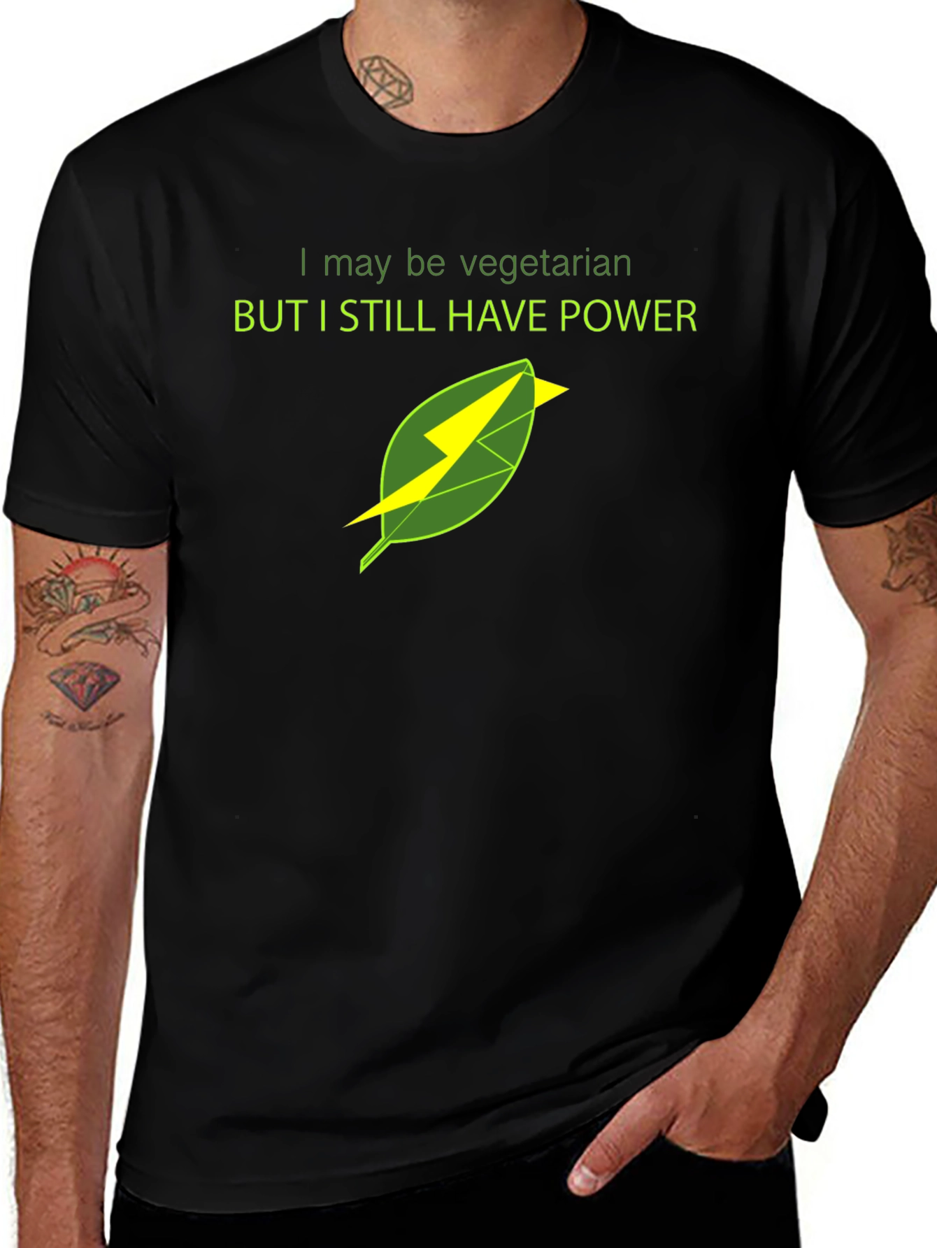 Vegetarian Power T-Shirt - Bold Graphic Tee