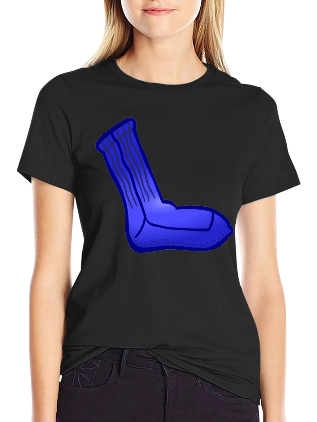 Sock Graphic Black T-Shirt