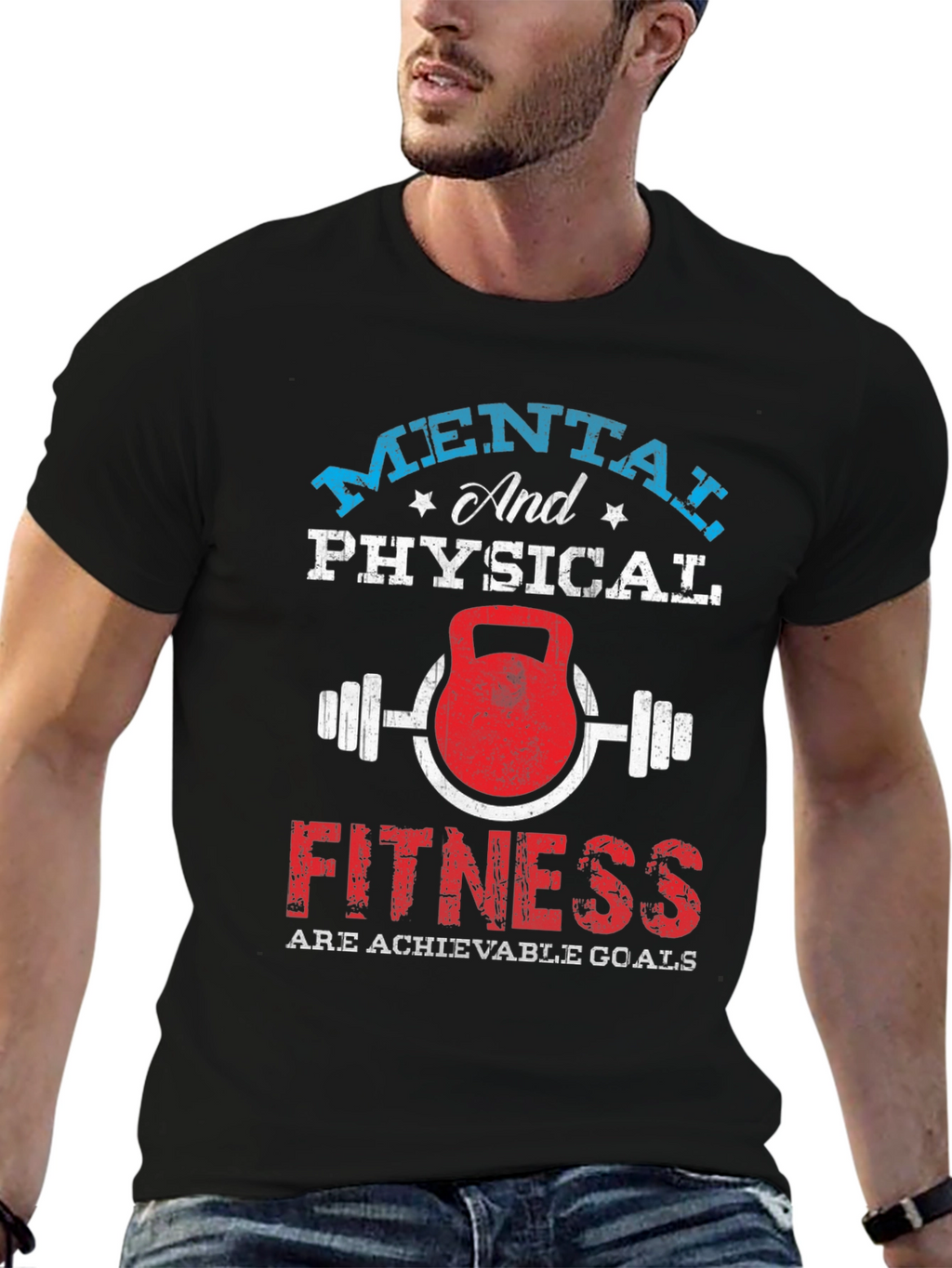 Mental & Physical Fitness Graphic T-Shirt