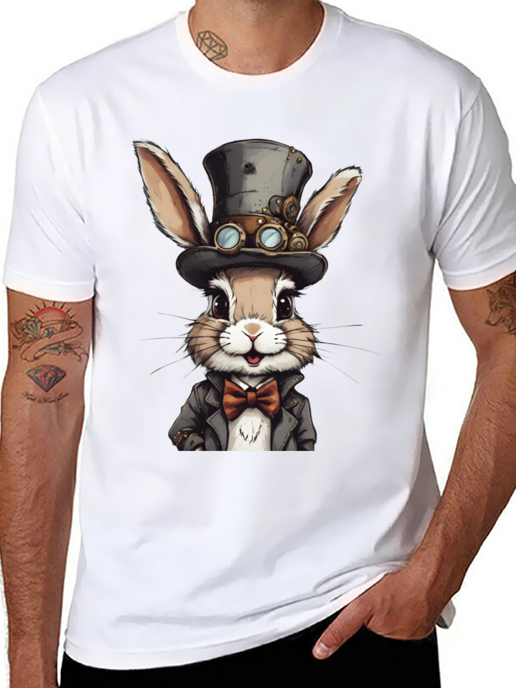 Steampunk Rabbit Graphic Tee