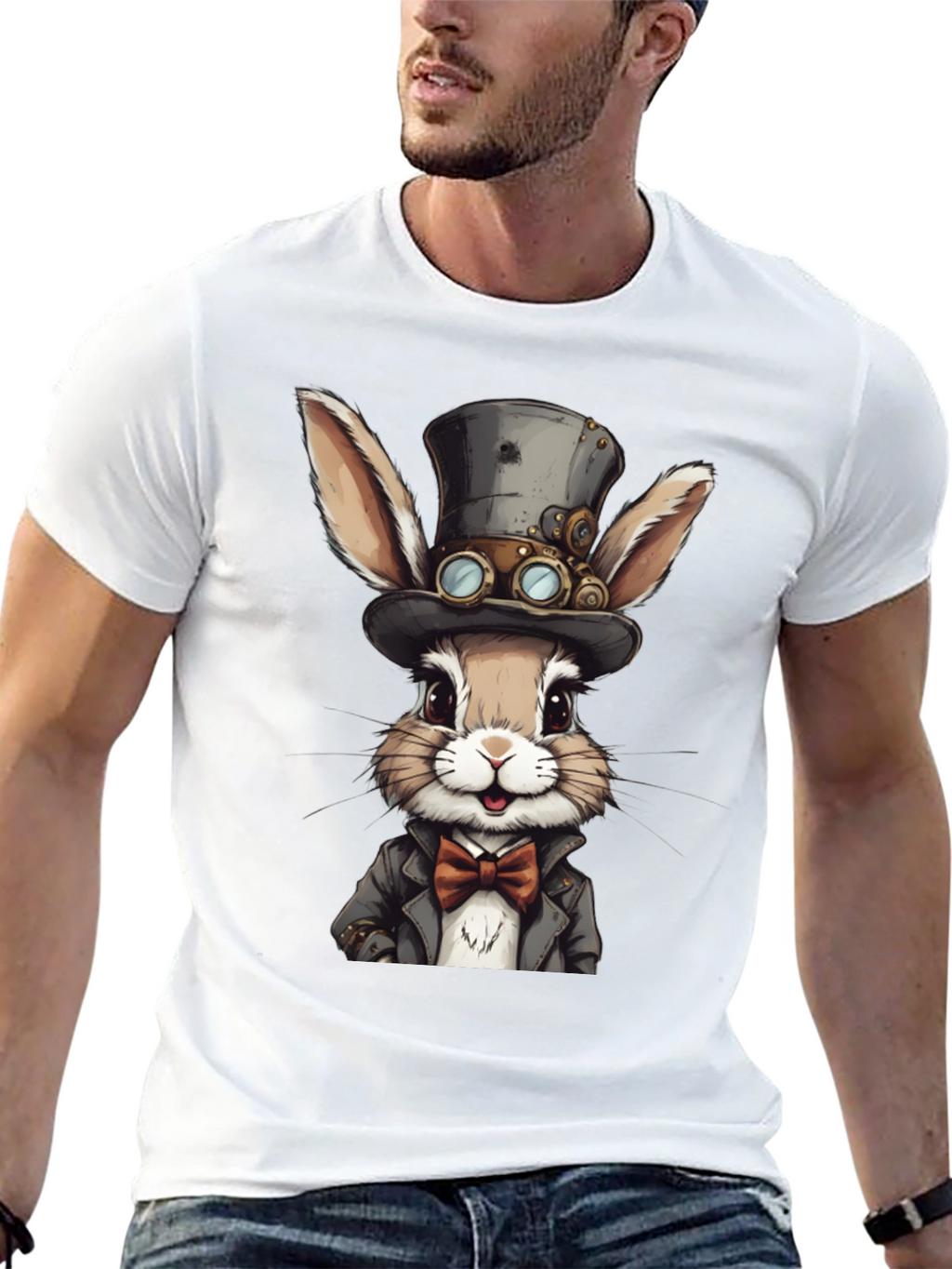 Steampunk Rabbit Graphic Tee