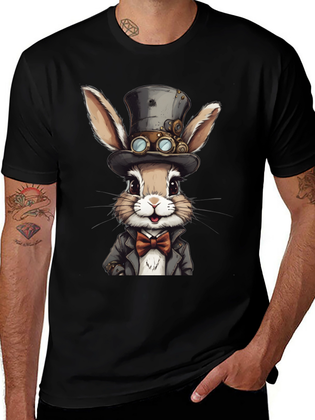 Steampunk Rabbit Graphic Tee