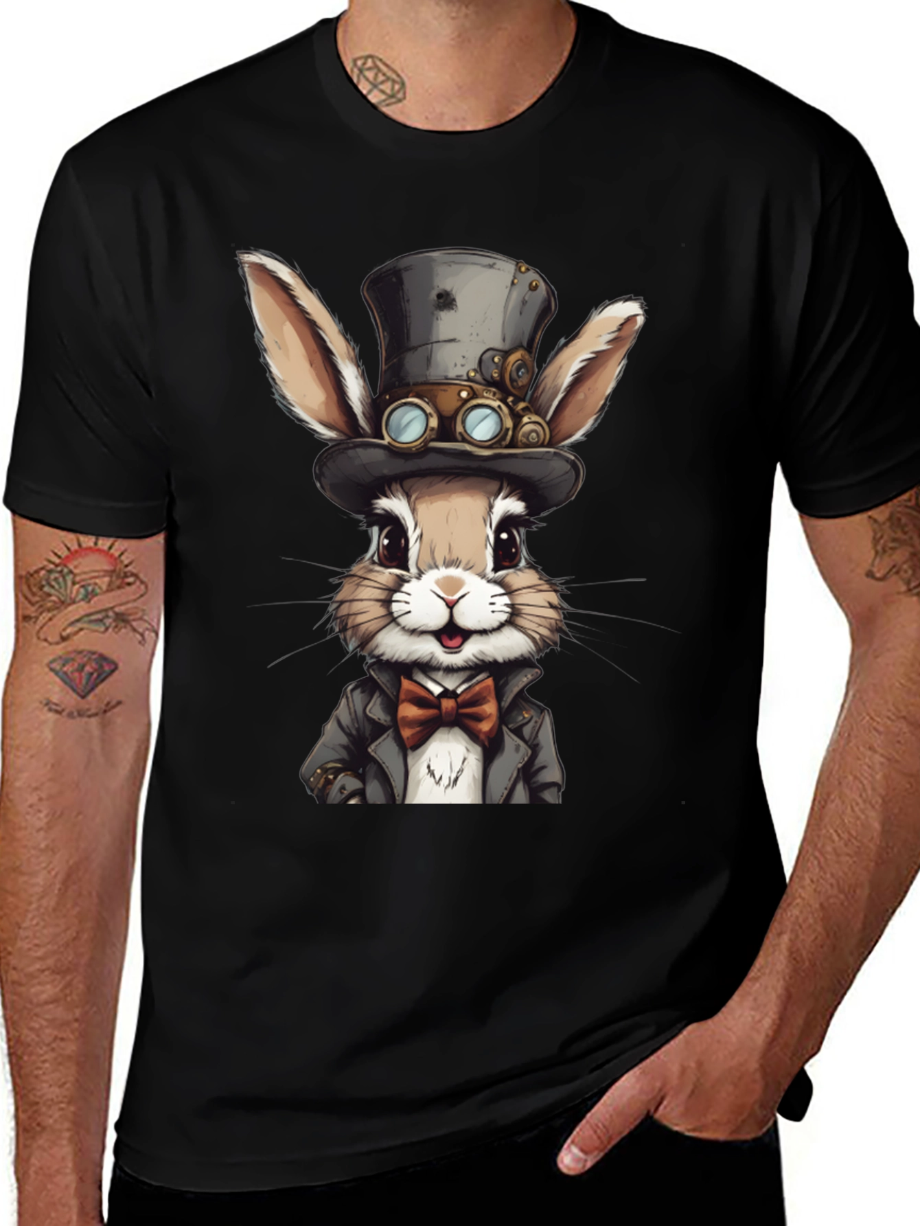 Steampunk Rabbit Graphic Tee