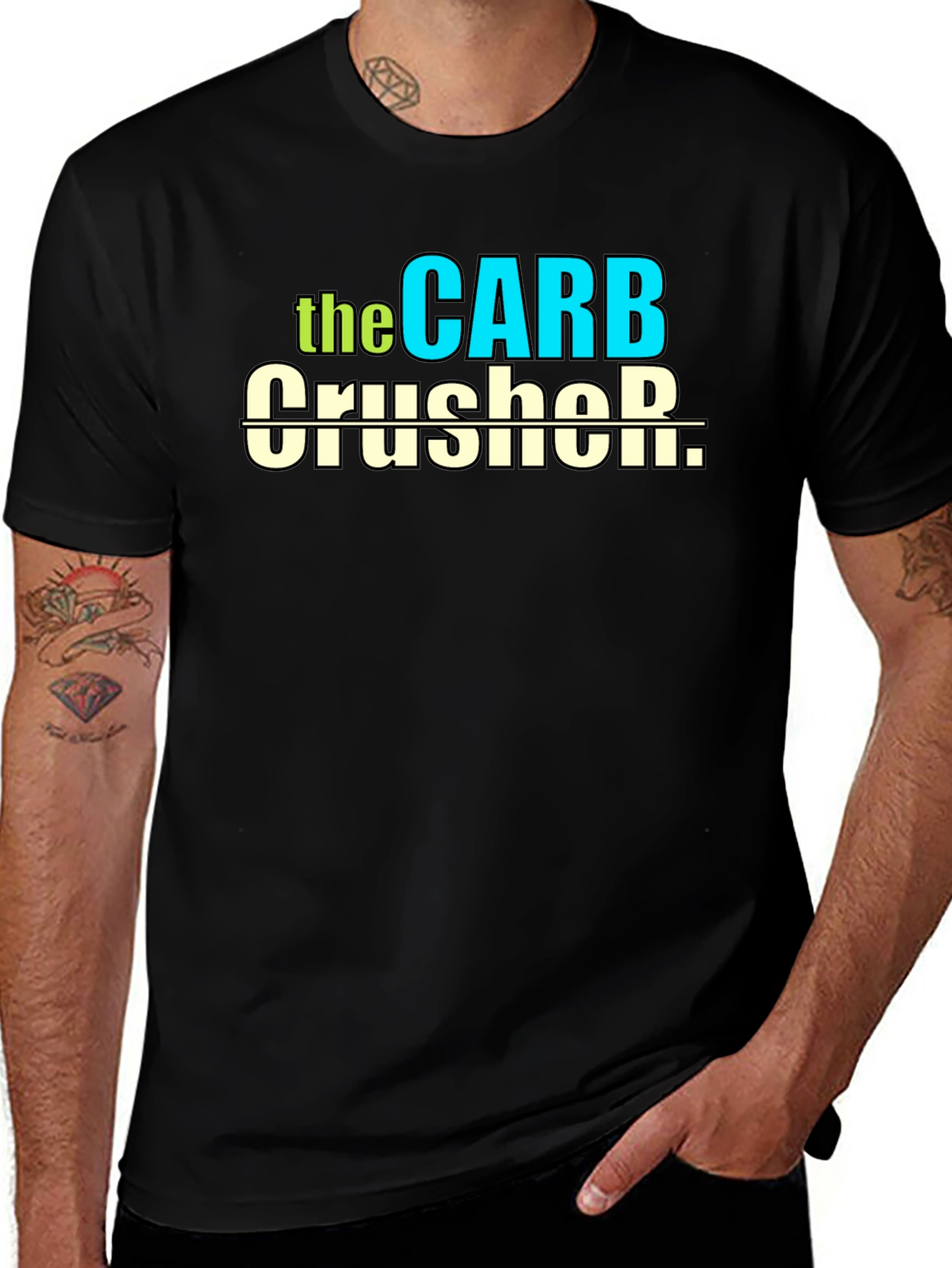 Carb Crusher T-Shirt - Fitness Humor Tee