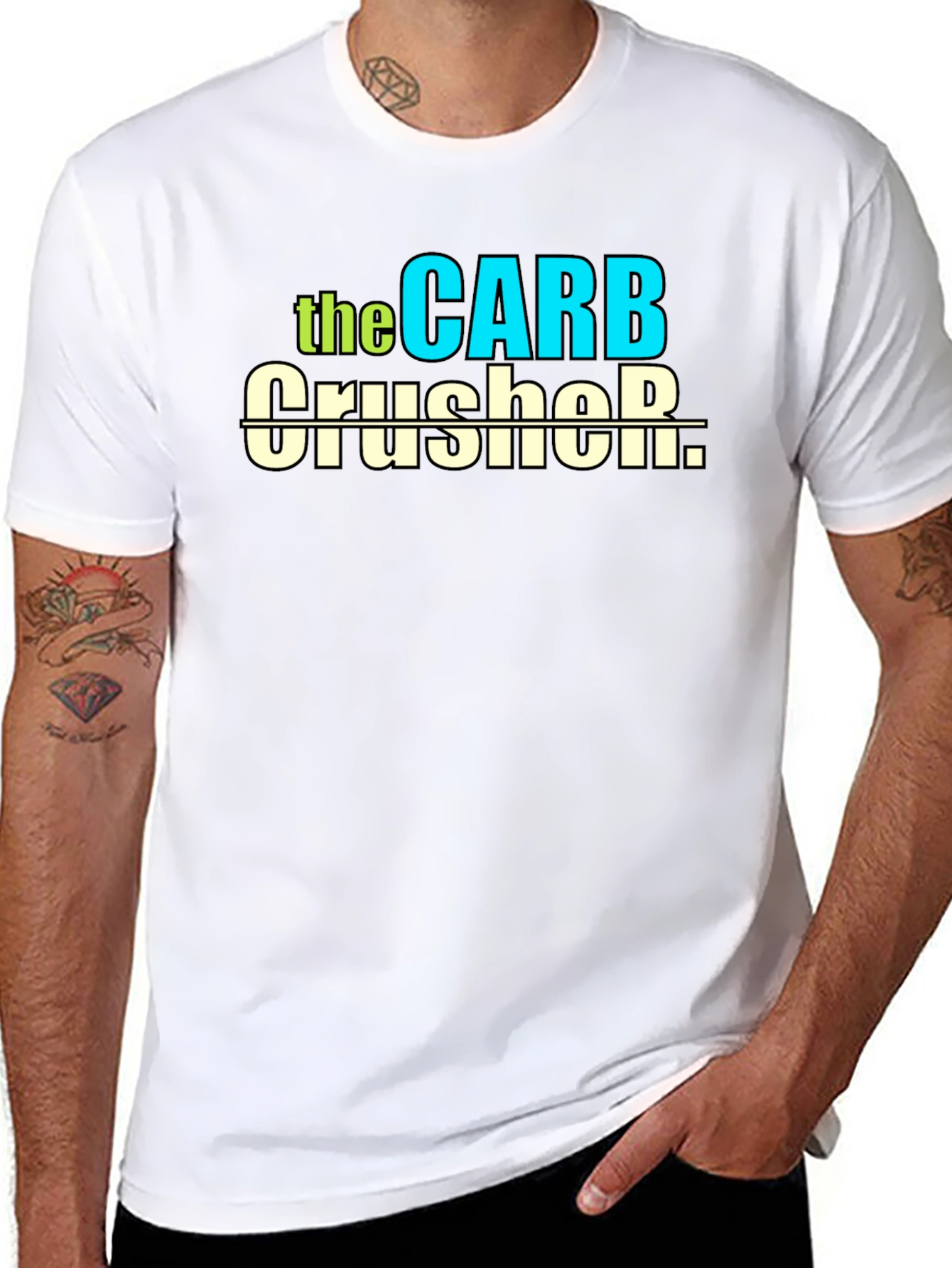 Carb Crusher T-Shirt - Fitness Humor Tee