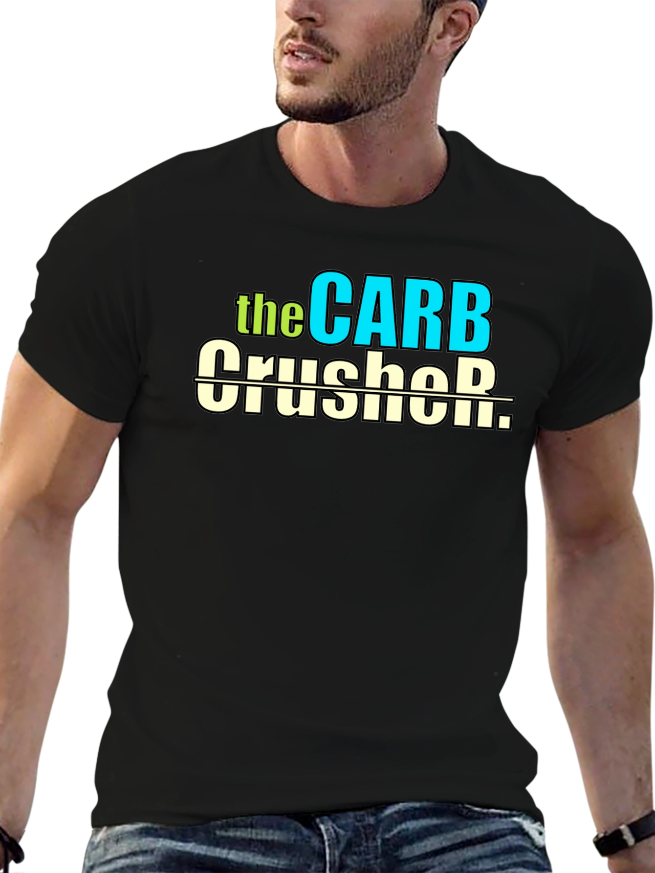 Carb Crusher T-Shirt - Fitness Humor Tee