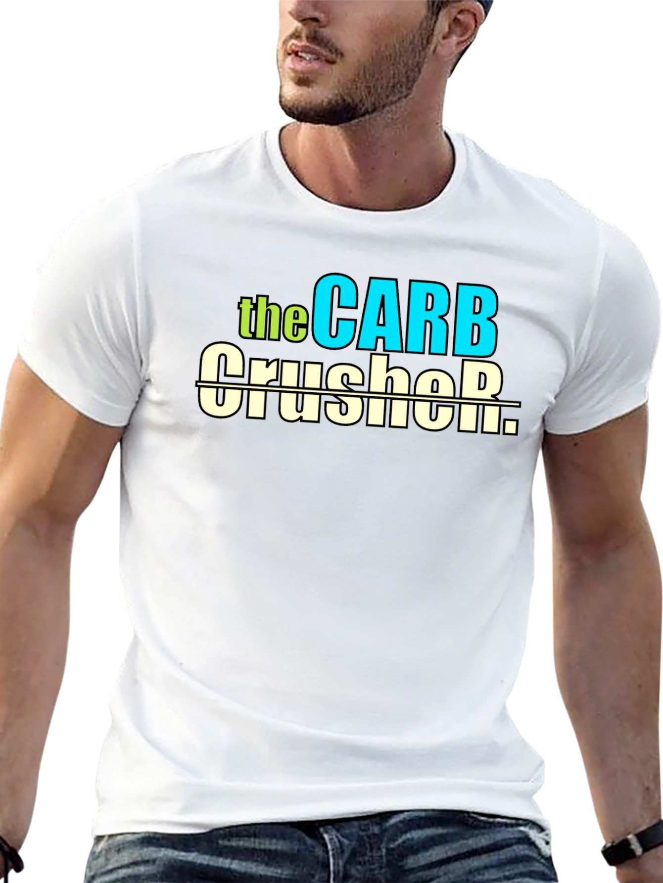 Carb Crusher T-Shirt - Fitness Humor Tee