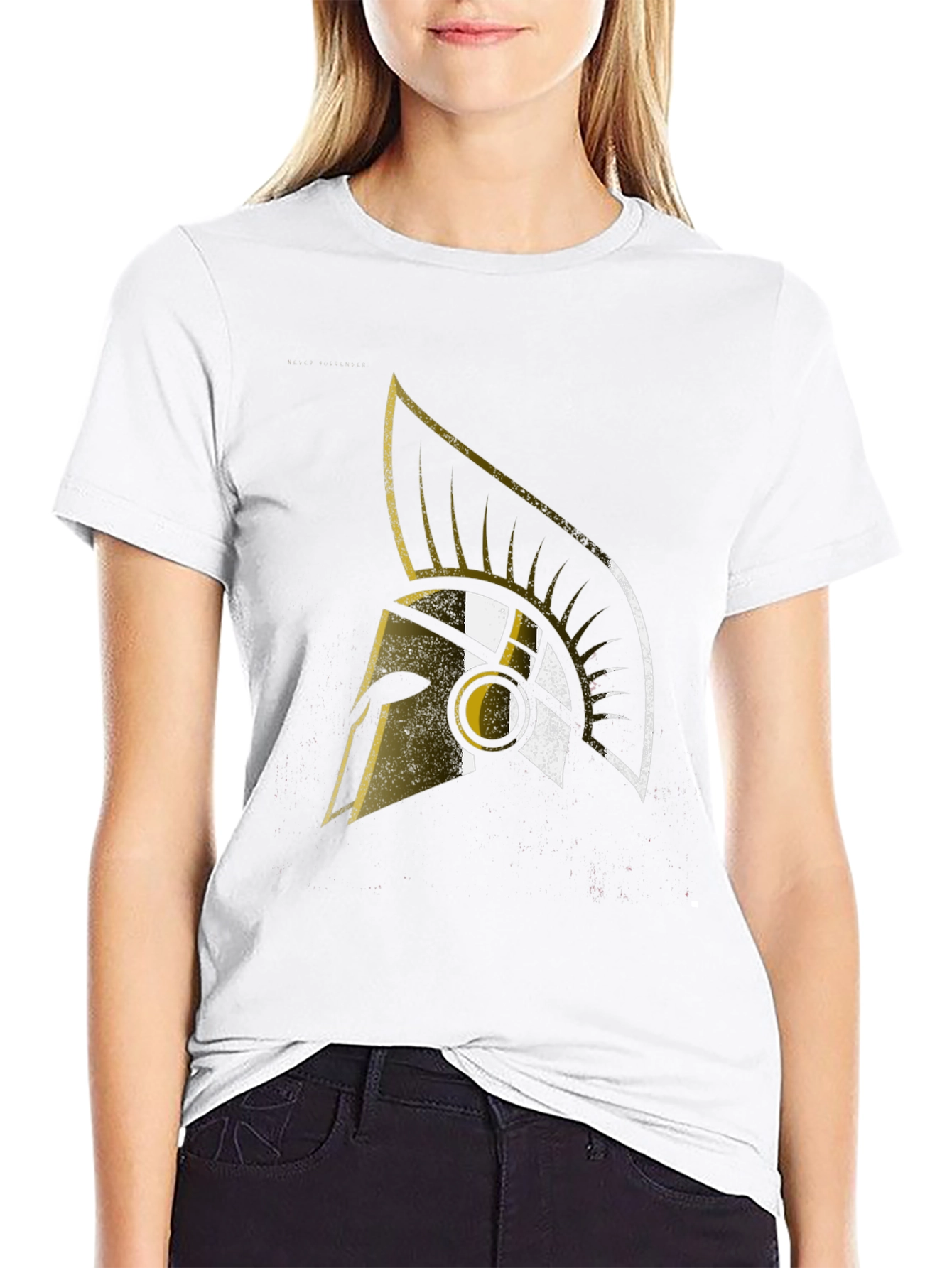 Spartan Helmet Graphic T-Shirt - Black Cotton Tee