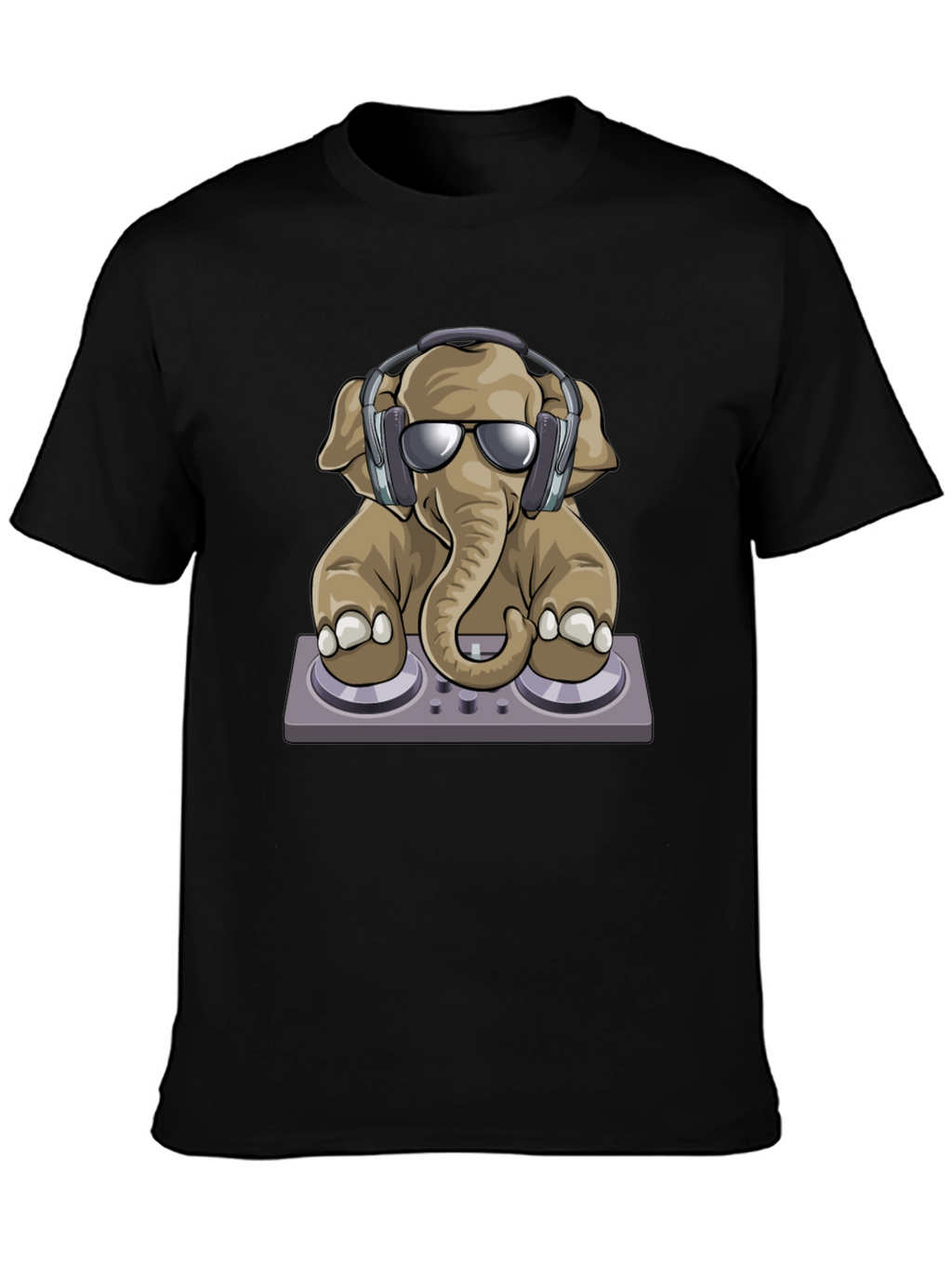 DJ Elephant Graphic T-Shirt - Cool Music Lover Tee
