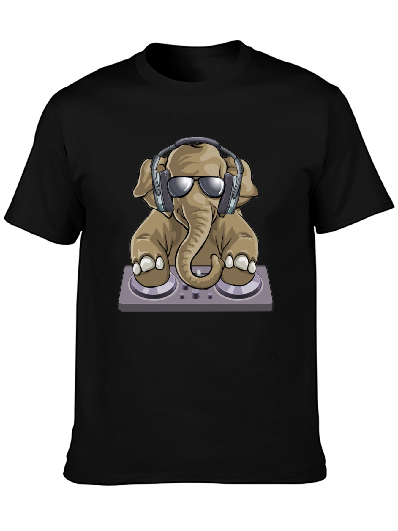DJ Elephant Graphic T-Shirt - Cool Music Lover Tee