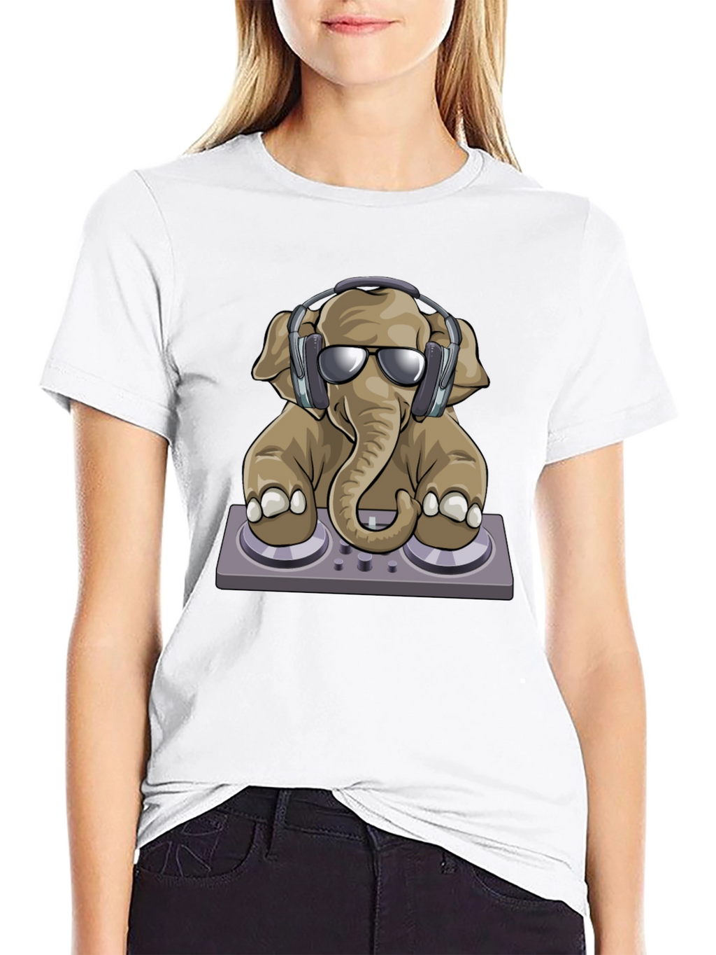 DJ Elephant Graphic T-Shirt - Cool Music Lover Tee