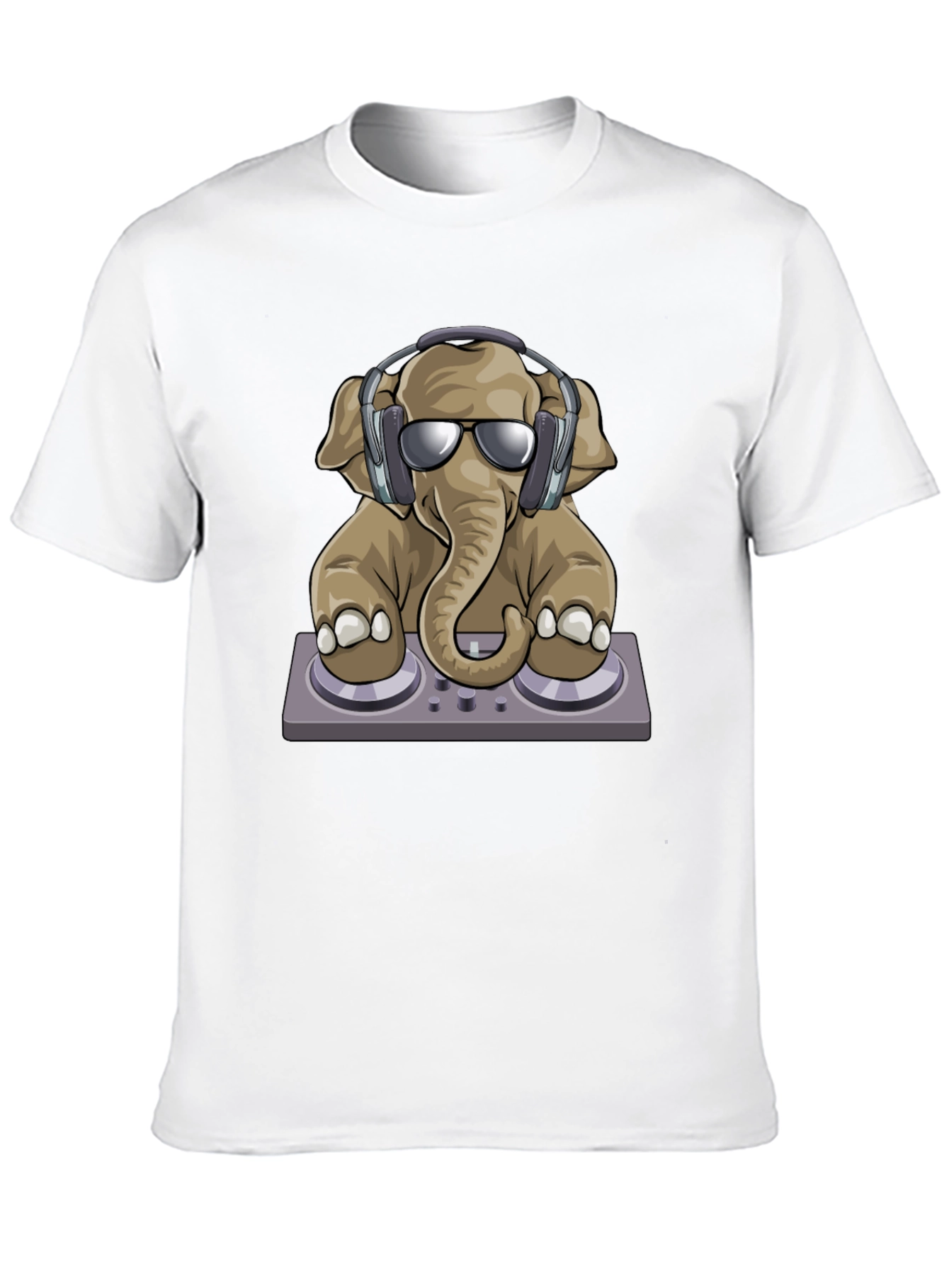 DJ Elephant Graphic T-Shirt - Cool Music Lover Tee