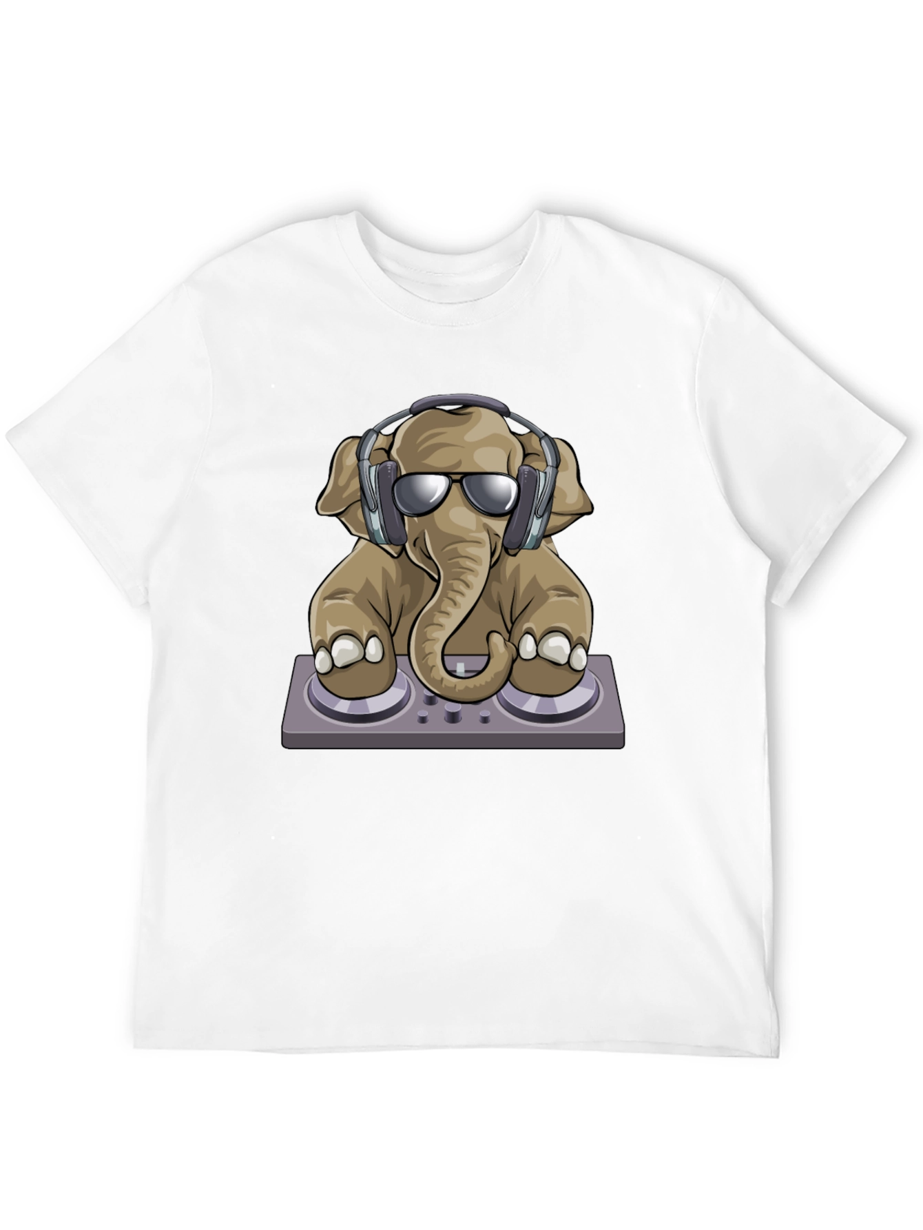DJ Elephant Graphic T-Shirt - Cool Music Lover Tee