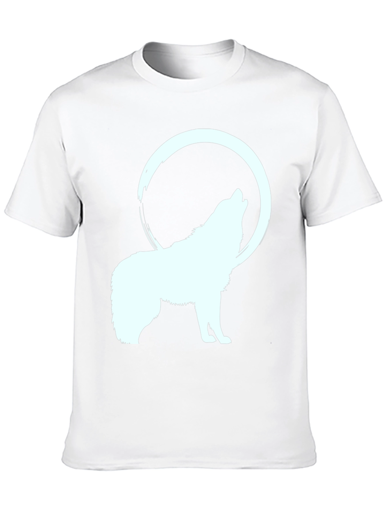 Wolf Howling at Moon Graphic Tee - Black