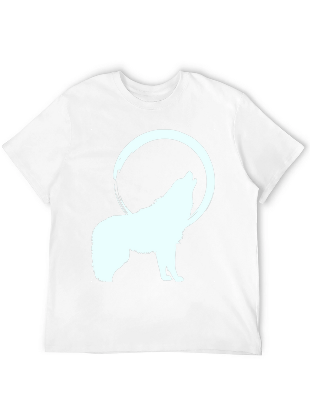 Wolf Howling at Moon Graphic Tee - Black