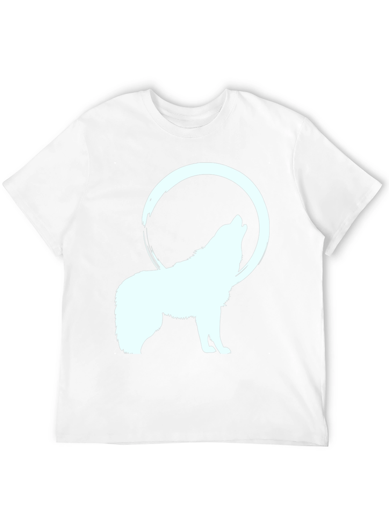 Wolf Howling at Moon Graphic Tee - Black