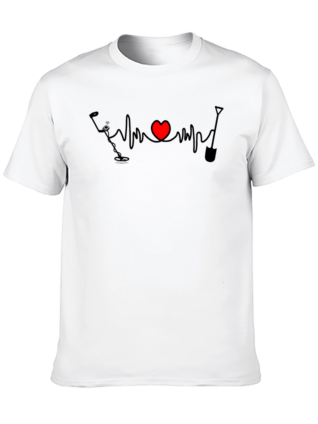 Metal Detecting Heartbeat T-Shirt