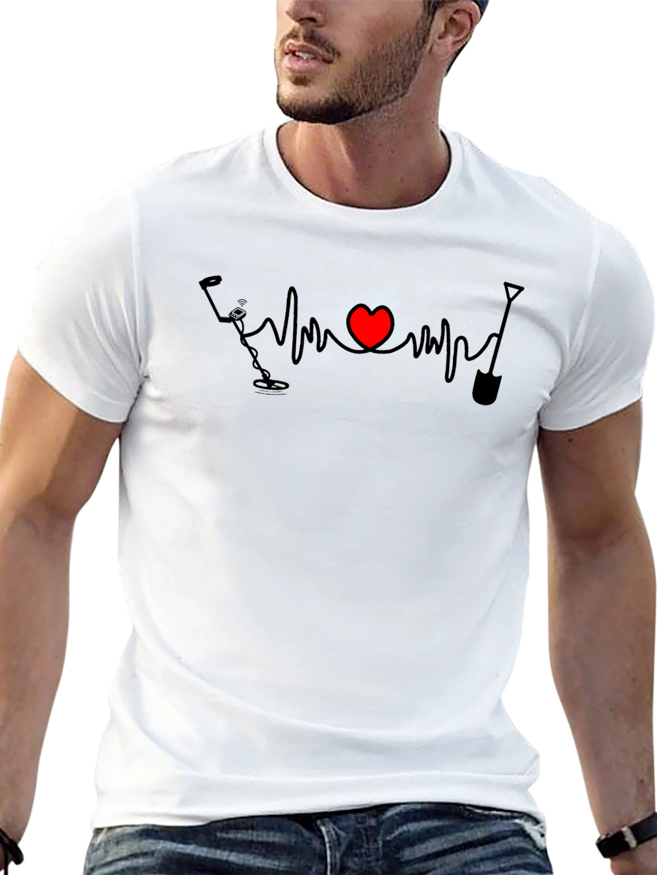 Metal Detecting Heartbeat T-Shirt