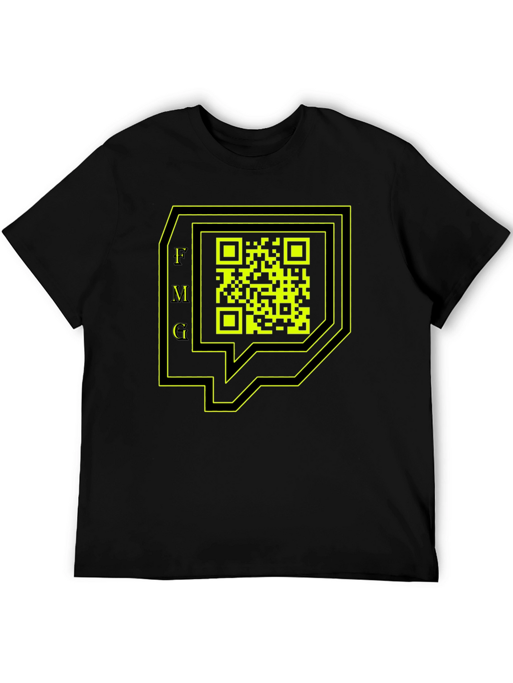 FMG QR Code Graphic Black T-Shirt