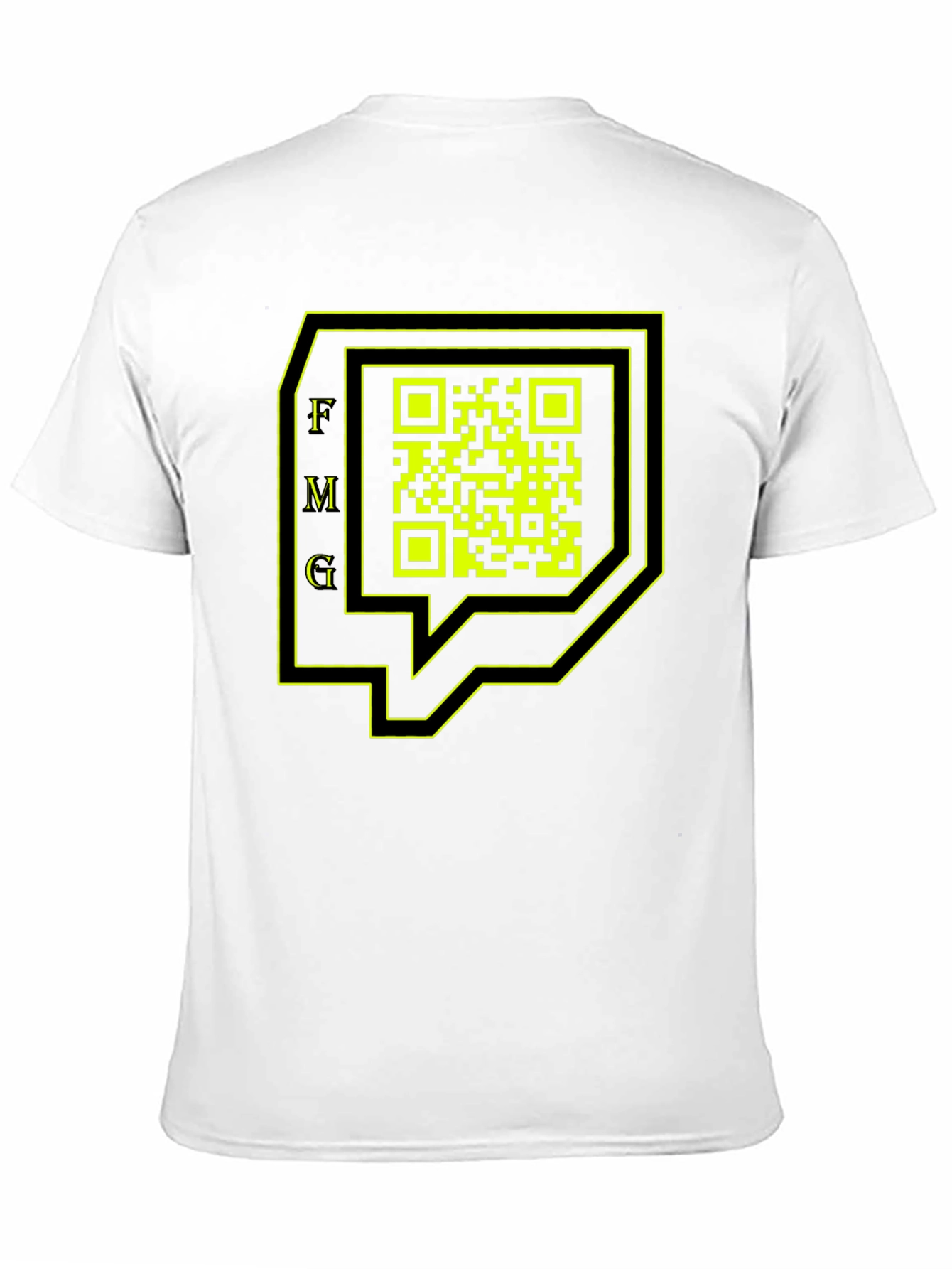 FMG QR Code Graphic Black T-Shirt