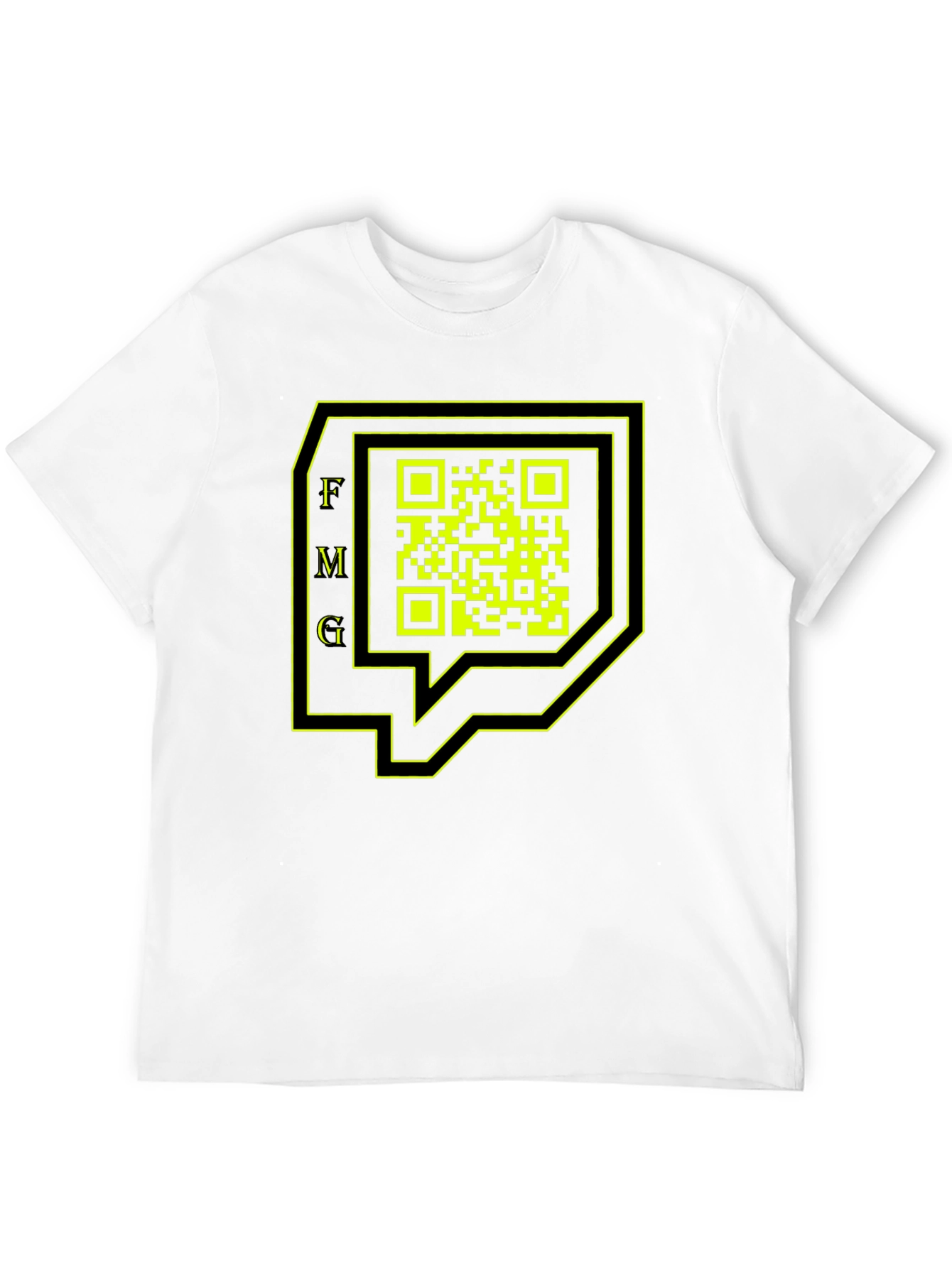 FMG QR Code Graphic Black T-Shirt
