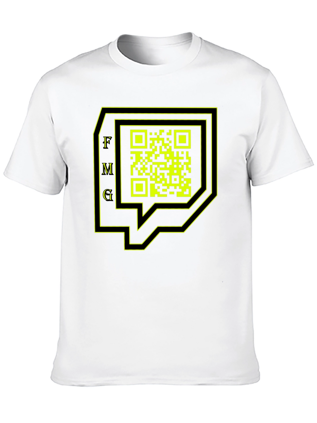 FMG QR Code Graphic Black T-Shirt