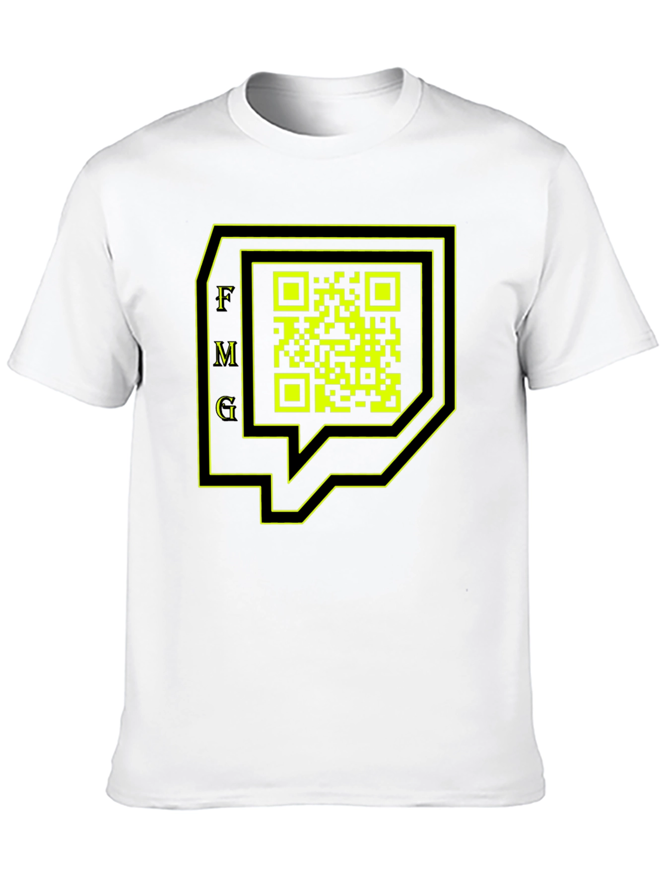 FMG QR Code Graphic Black T-Shirt