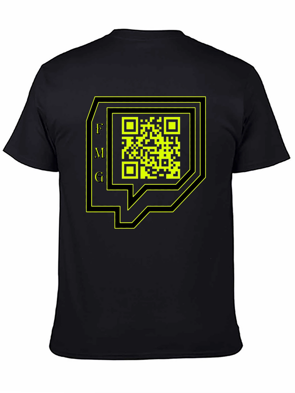 FMG QR Code Graphic Black T-Shirt