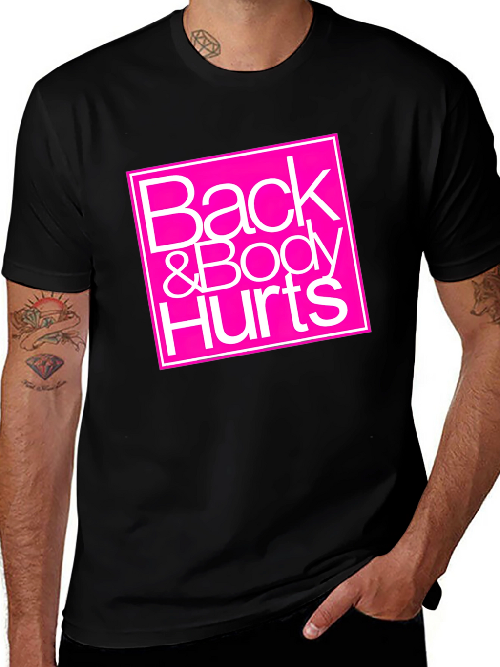Back & Body Hurts Graphic Tee - Black
