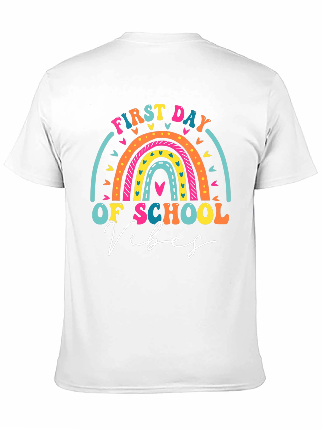 First Day of School Vibes Rainbow T-Shirt