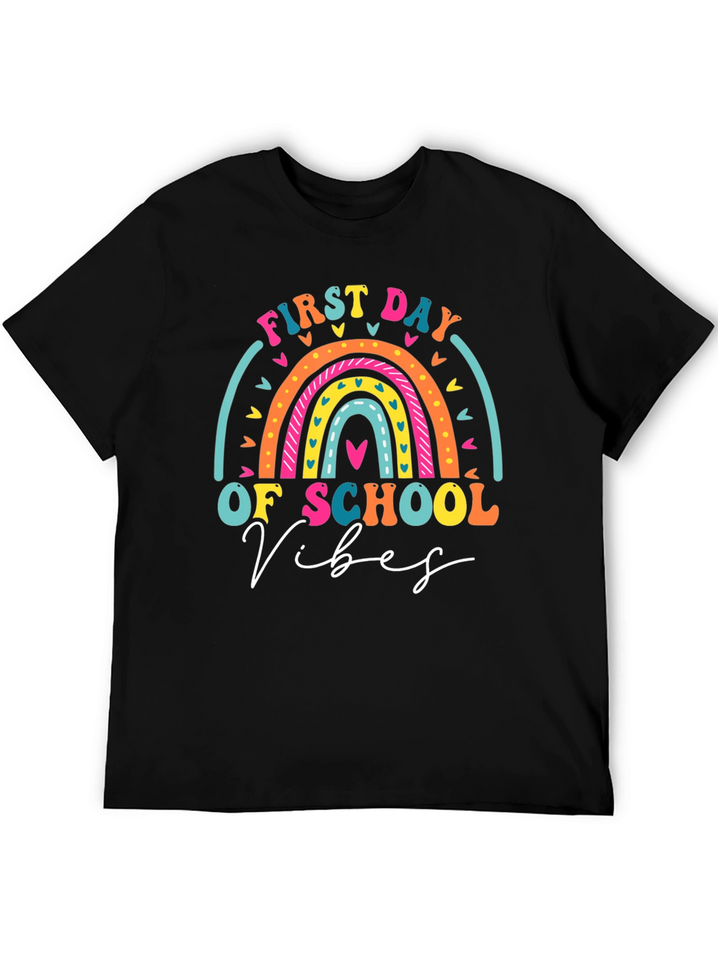 First Day of School Vibes Rainbow T-Shirt