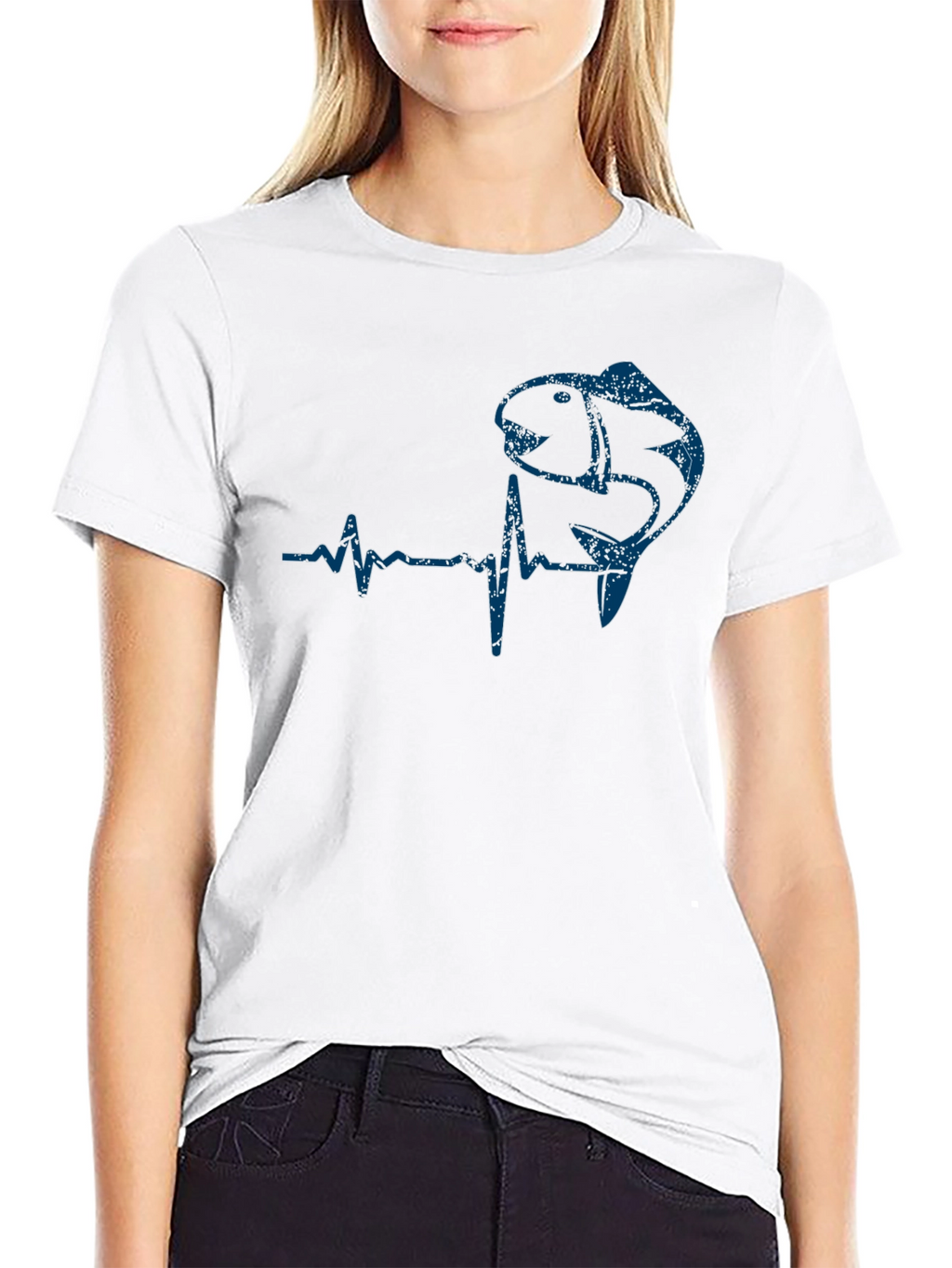 Fishing Heartbeat Graphic Tee