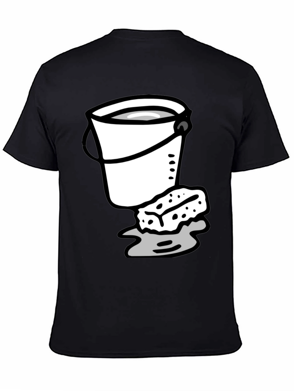 Bucket and Sponge Graphic Tee - Black