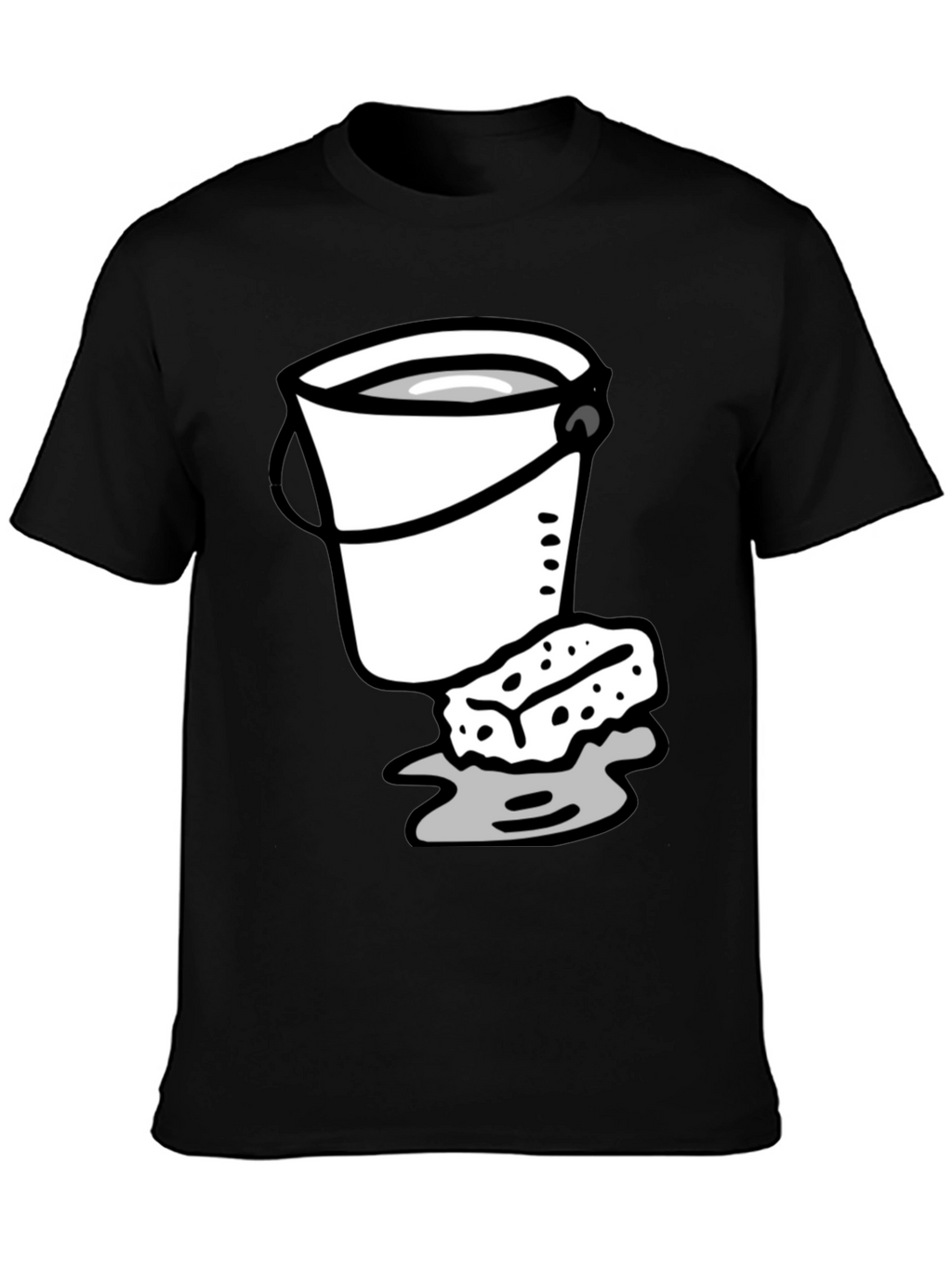 Bucket and Sponge Graphic Tee - Black