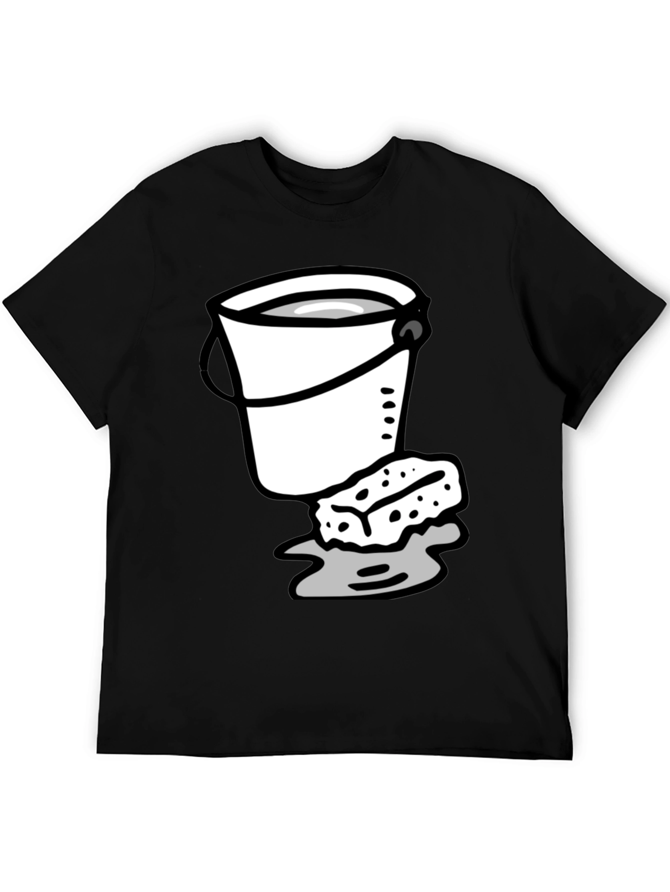 Bucket and Sponge Graphic Tee - Black