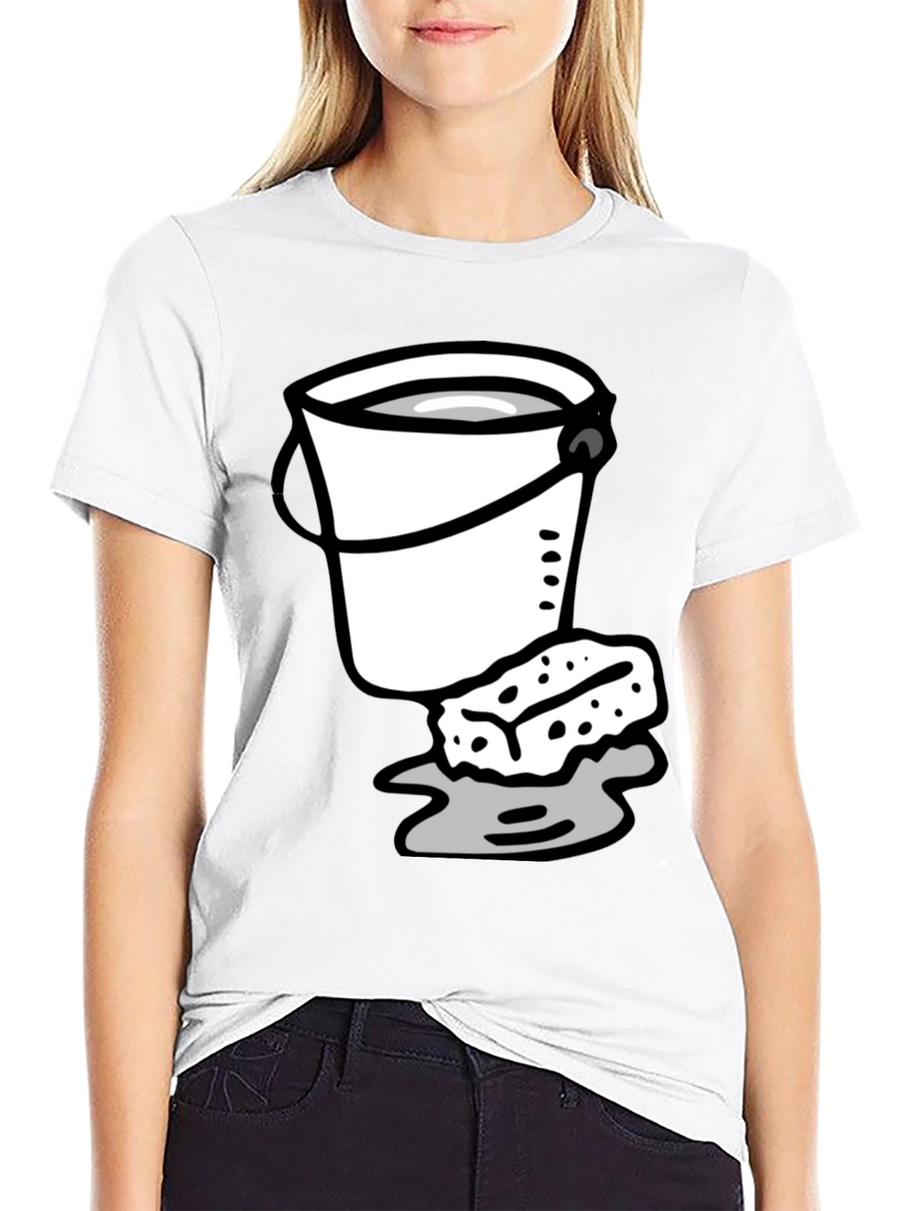 Bucket and Sponge Graphic Tee - Black